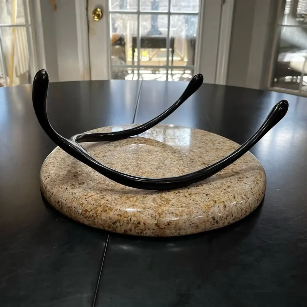 NEW Pottery Barn Antique Bronze Wrought Iron Wishbone Display Sculpture 12” NWOT